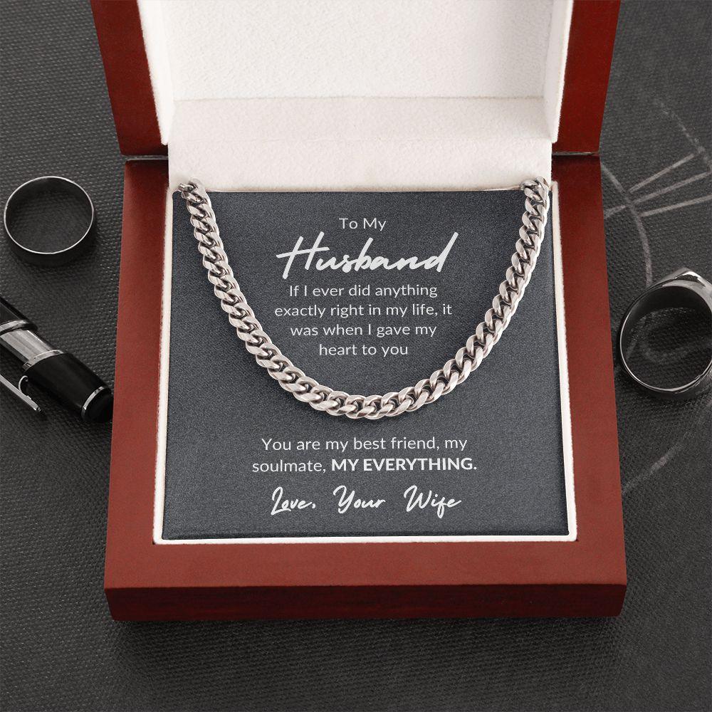 TO MY HUSBAND | CUBAN LINK CHAIN - Sparkality Gifts