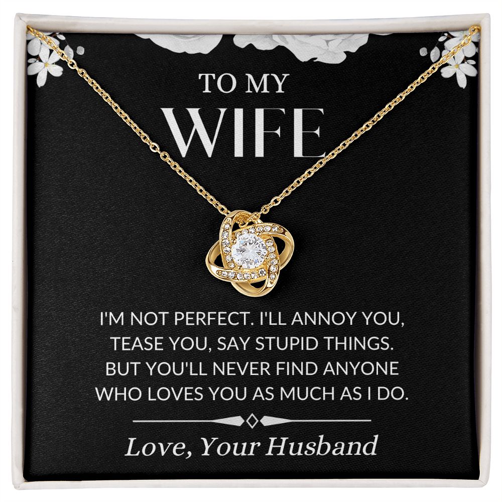 TO MY WIFE | LOVES YOU | LOVE KNOT NECKLACE