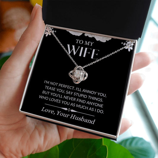 TO MY WIFE | LOVES YOU | LOVE KNOT NECKLACE