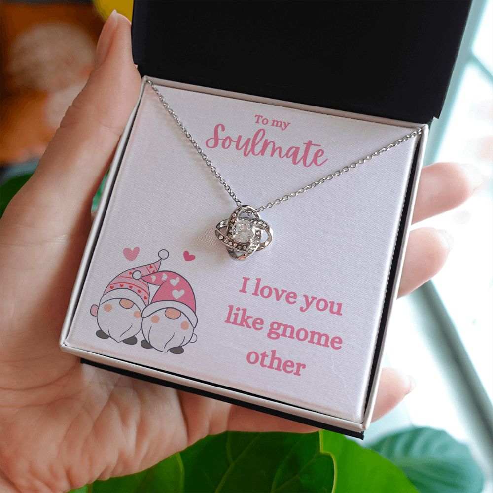 TO MY SOULMATE | I LOVE YOU LIKE NO OTHER | LOVE KNOT NECKLACE - Sparkality Gifts