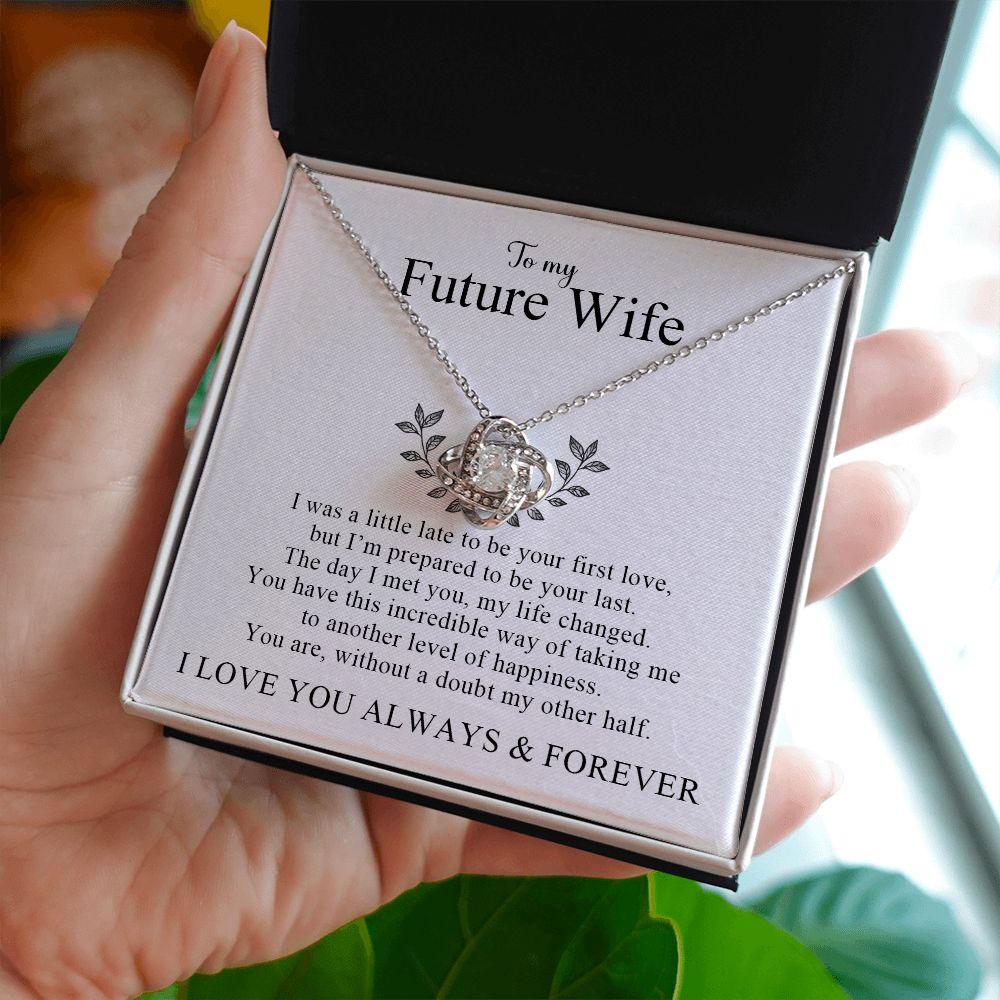 My Future Wife | My Other Half - Love Knot Necklace - Sparkality Gifts