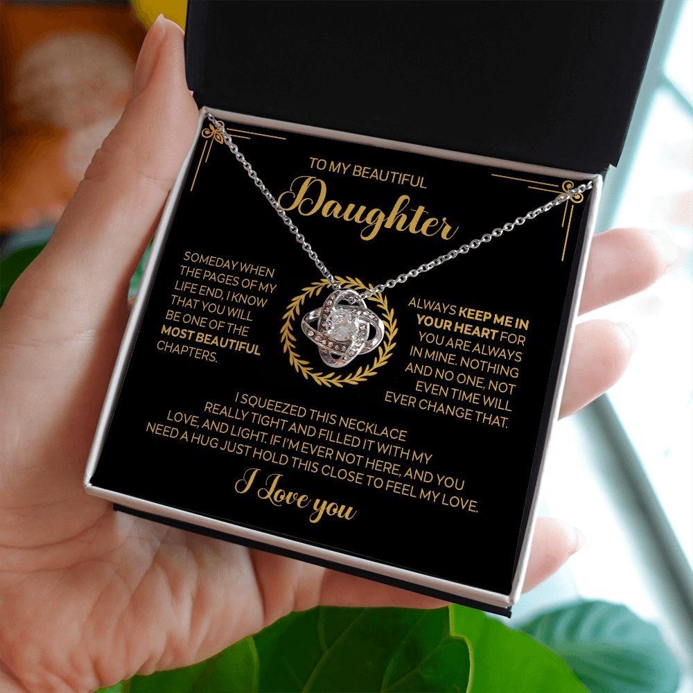 My Beautiful Daughter | Love & Light - Love Knot Necklace - Sparkality Gifts