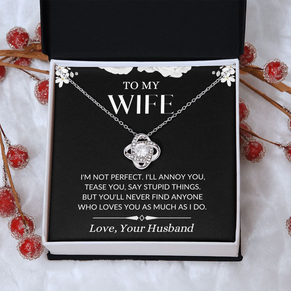 TO MY WIFE | LOVES YOU | LOVE KNOT NECKLACE