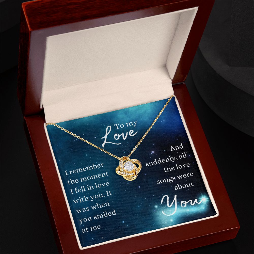 TO MY LOVE | ALL THE LOVE SONGS | LOVE KNOT NECKLACE - Sparkality Gifts