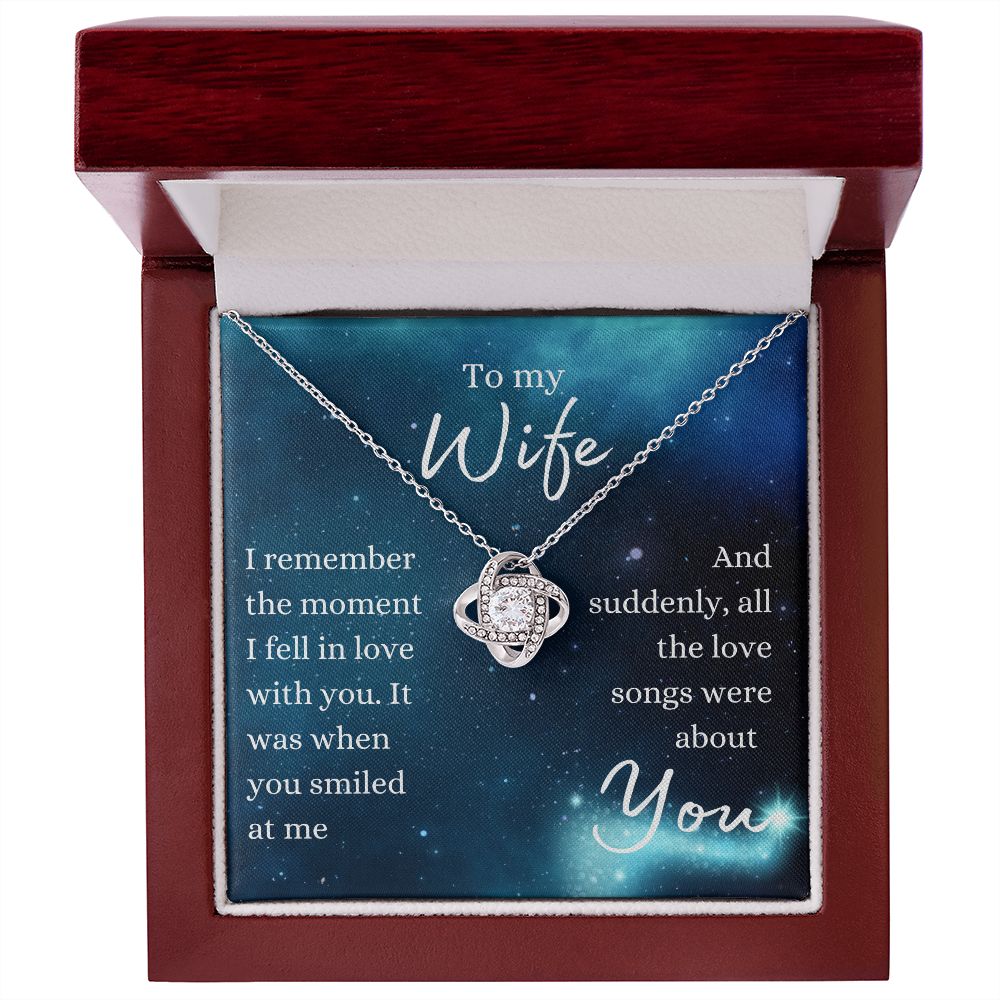 TO MY WIFE | ALL THE LOVE SONGS | LOVE KNOT NECKLACE - Sparkality Gifts