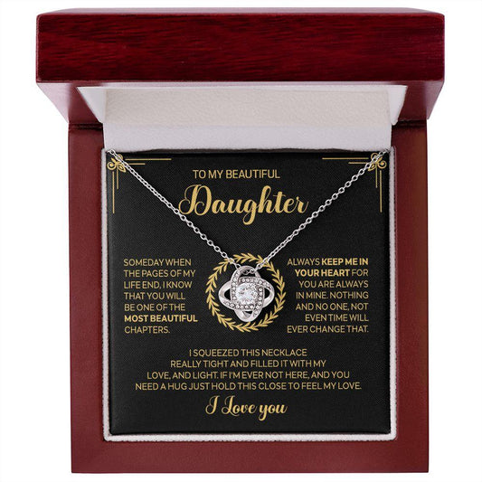 My Beautiful Daughter | Love & Light - Love Knot Necklace - Sparkality Gifts