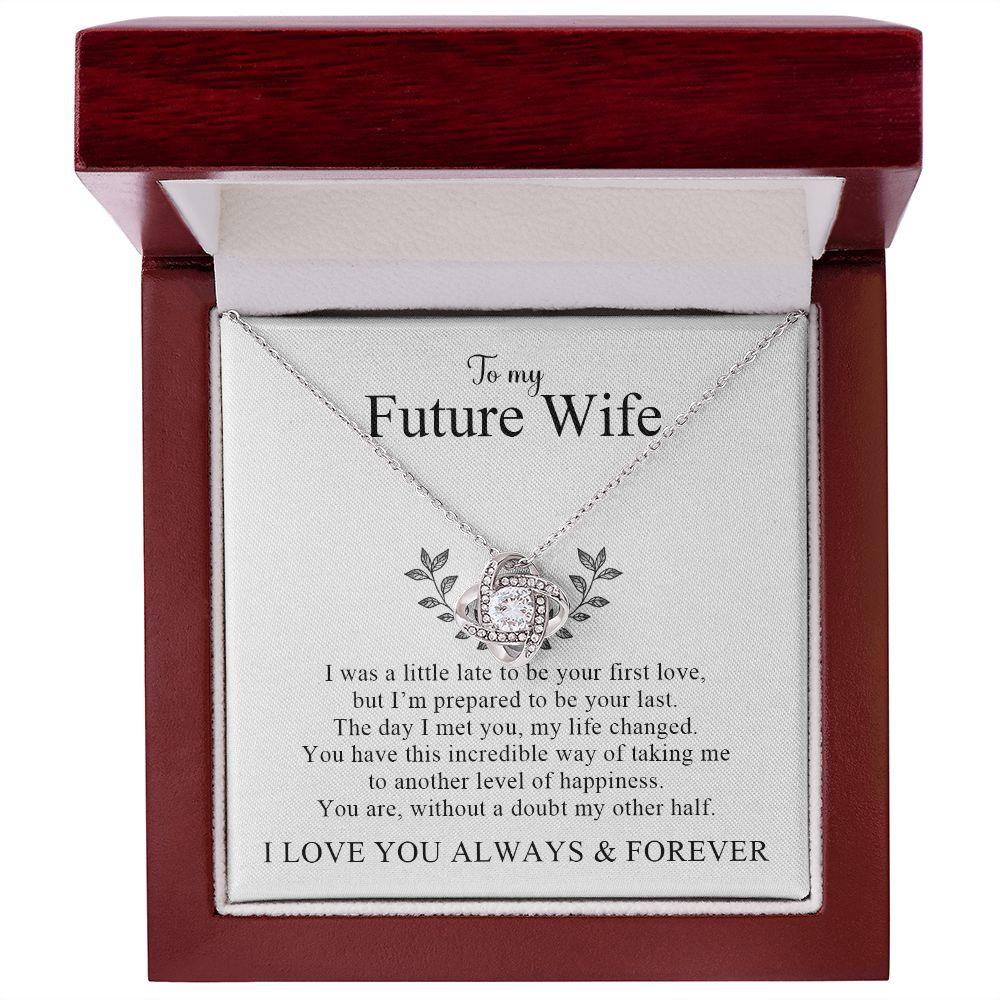 My Future Wife | My Other Half - Love Knot Necklace - Sparkality Gifts