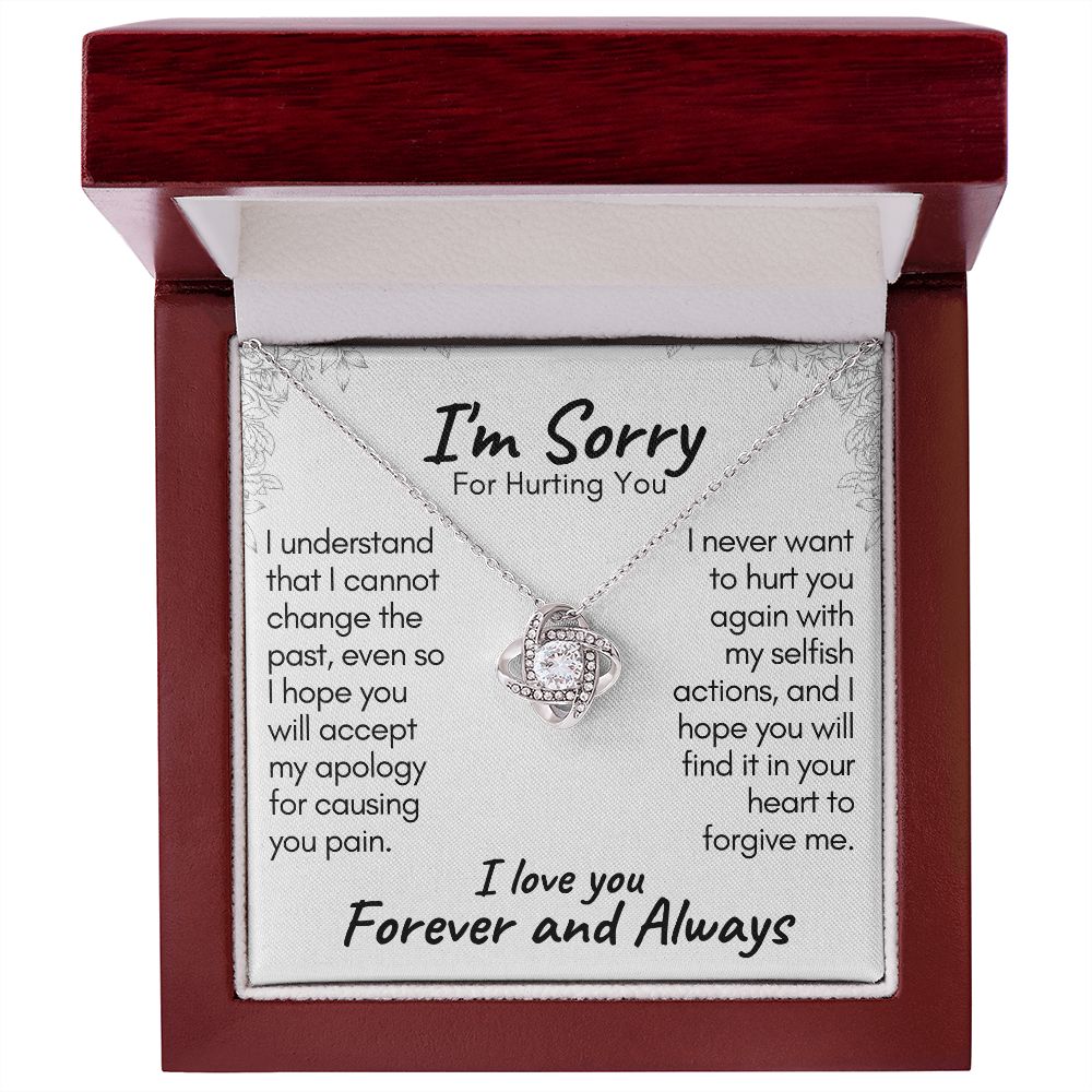 I'M SORRY | I LOVE YOU FOREVER AND ALWAYS | LOVE KNOT NECKLACE