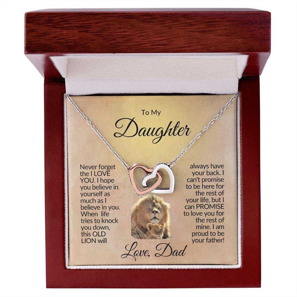 To My Daughter | Proud To Be Your Father (Interlocking Hearts Necklace) - Sparkality Gifts