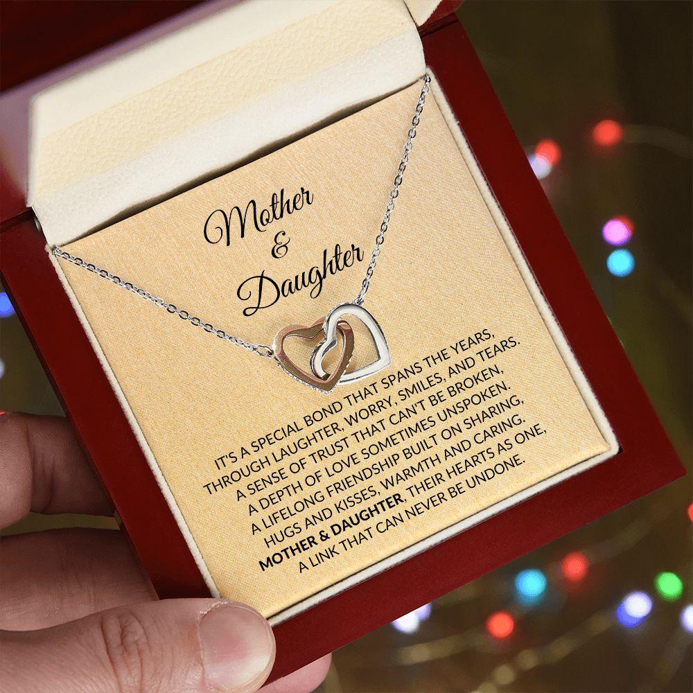 Mother & Daughter | A Link Never Undone (Interlocking Hearts) - Sparkality Gifts