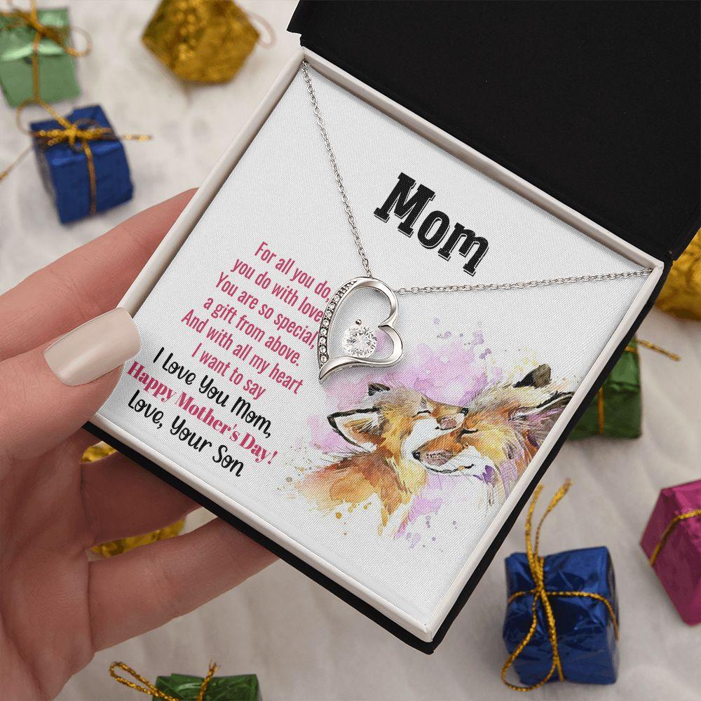 HAPPY MOTHER'S DAY |LOVE YOUR SON (FOREVER LOVE NECKLACE) - Sparkality Gifts