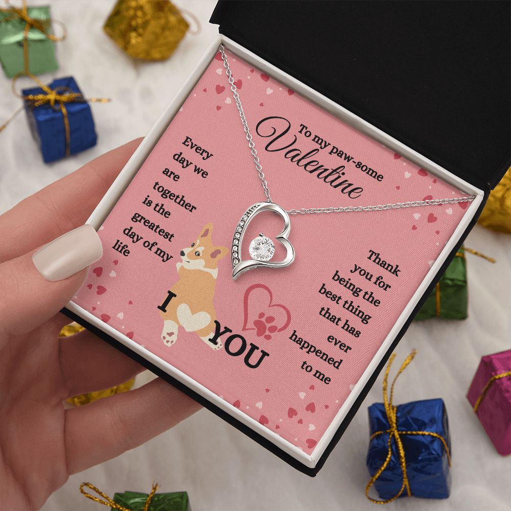 TO MY PAW-SOME VALENTINE | GREATEST DAY | FOREVER LOVE NECKLACE - Sparkality Gifts