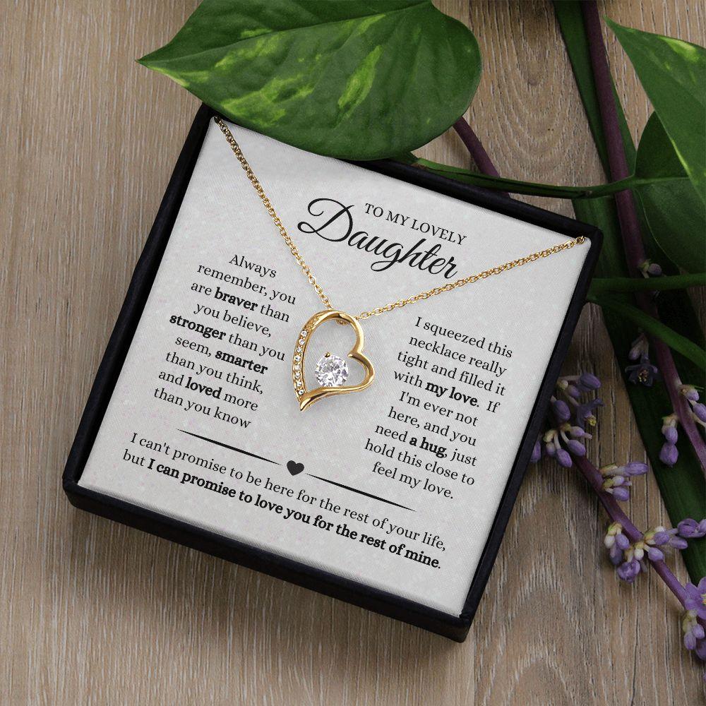 TO MY LOVELY DAUGHTER | I CAN PROMISE (FOREVER LOVE NECKLACE) - Sparkality Gifts