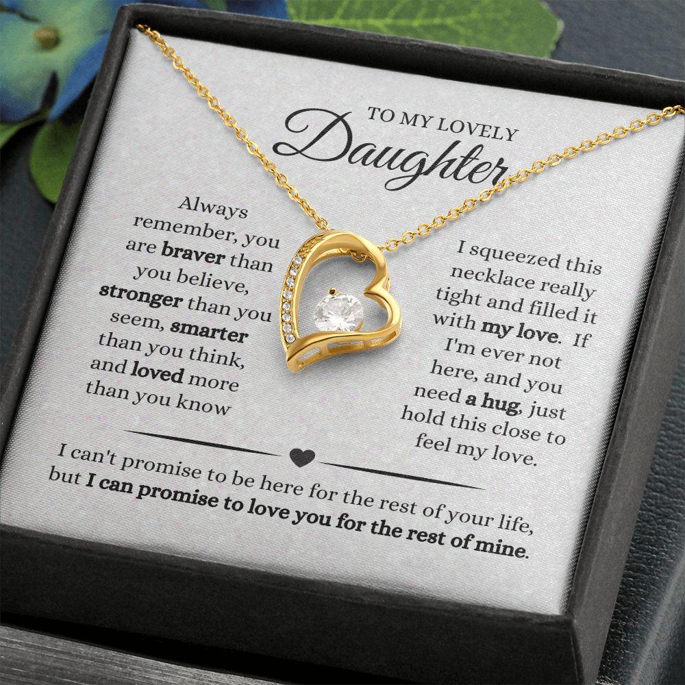 TO MY LOVELY DAUGHTER | I CAN PROMISE (FOREVER LOVE NECKLACE) - Sparkality Gifts