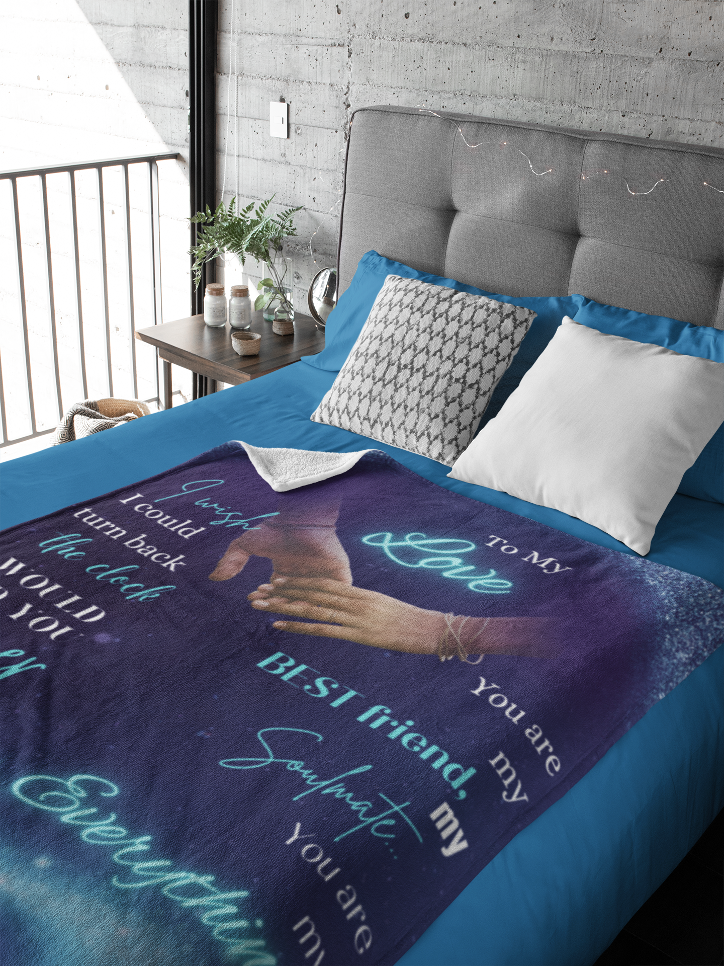 TO MY LOVE | MY EVERYTHING | PREMIUM MINK SHERPA BLANKET 50X60 - Sparkality Gifts