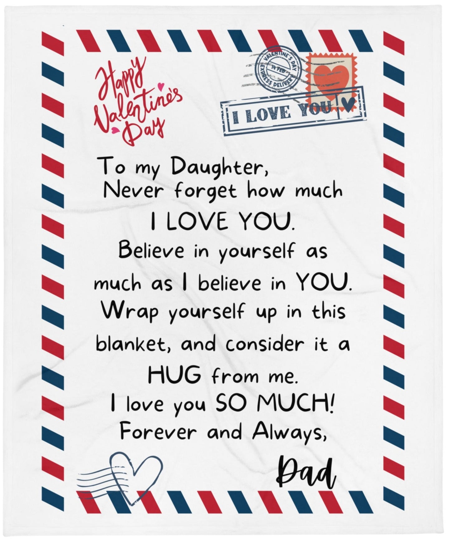 To My Daughter, From Dad Throw Blanket