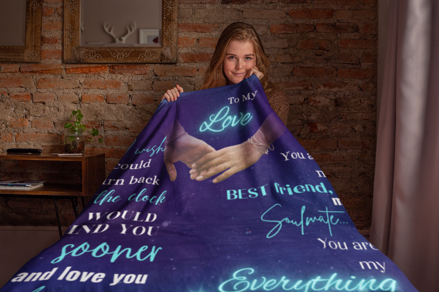 TO MY LOVE | MY EVERYTHING | PREMIUM MINK SHERPA BLANKET 50X60 - Sparkality Gifts